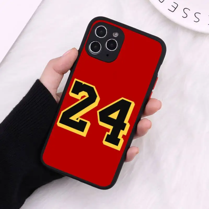 

Basketball 23 24 Lucky Number Phone Case Matte Transparent For iPhone 12 Mini 11 Pro XR XS Max 7 8 Plus