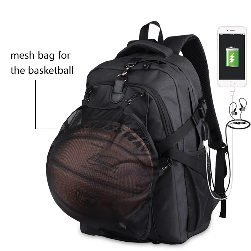 Мужской водонепроницаемый рюкзак для ноутбука 15 6 дюйма с баскетбольной сумкой |