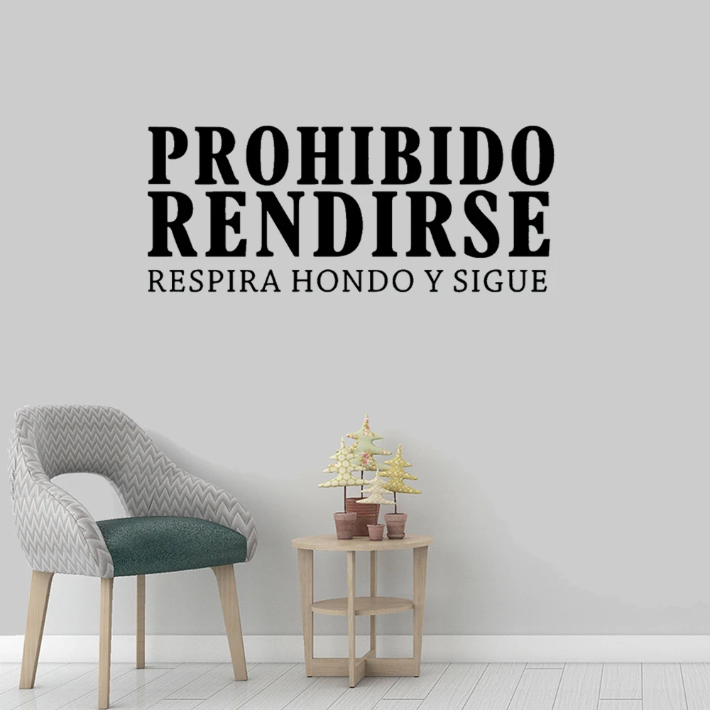 

Spanish Quote Wall Stickers For Office Room Living Room Wall Decal Vinyl Wallpaper Poster Mural Revocable ov653