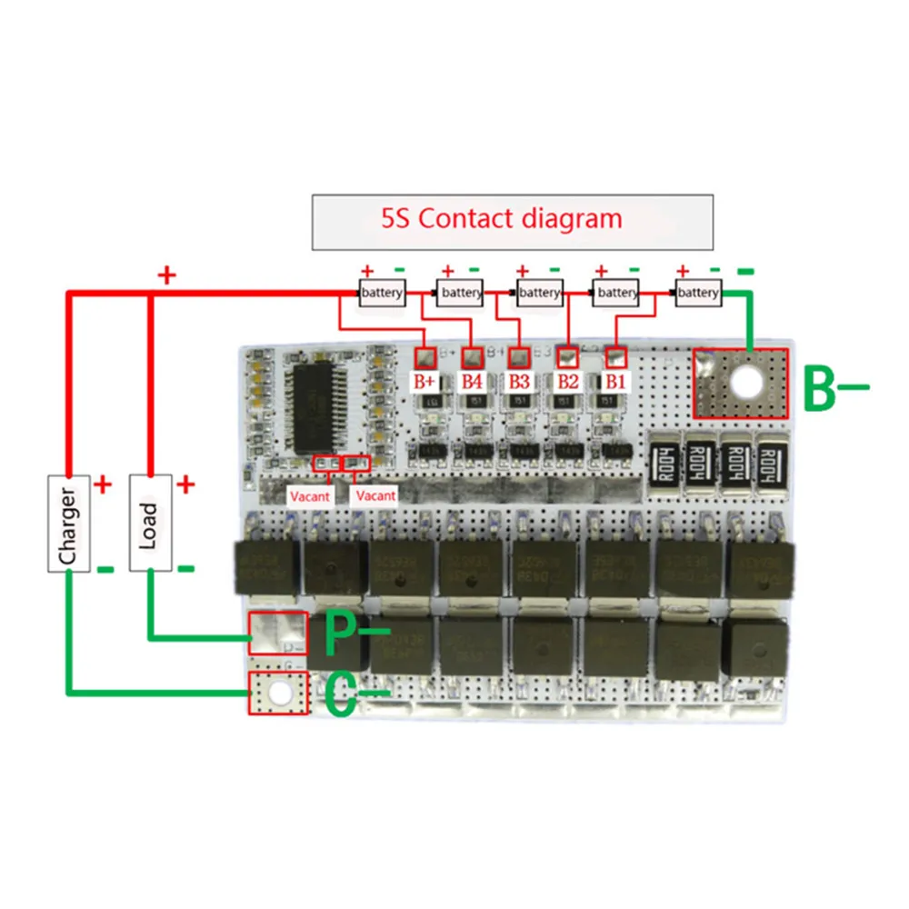 Защитная печатная плата для литий-ионных и литий-полимерных аккумуляторов 3s/4s/5s