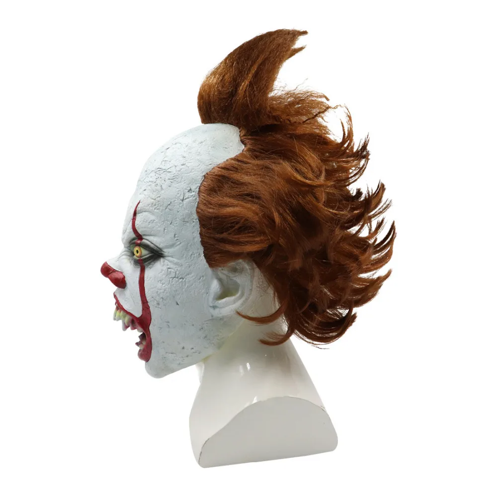 Pennywise It: второй раздел Стивен Кинг это Косплей Маска Джокер, клоун латексный шлем маски вечерние Хэллоуин причудливый мяч реквизит