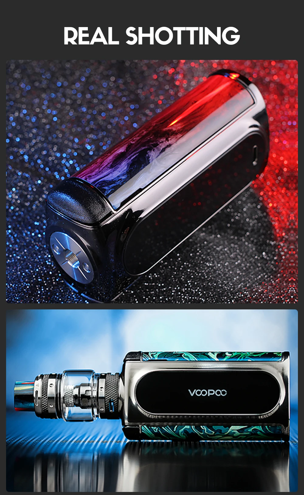 VOOPOO Vmate Vape Комплект 200 Вт мод коробка сигарета электронная вейпер моды 8 мл Uforce T1 танк распылитель без 18650 батарея электронные сигареты испаритель