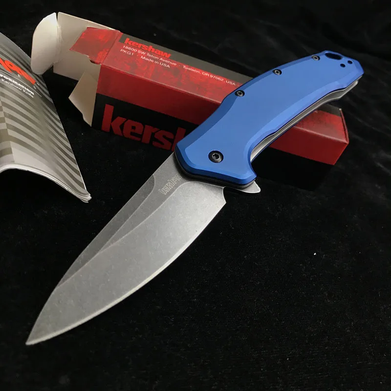 

120pcs 1776 Kershaw Knife High Hardness Folding Knife Aluminum Alloy Handle Blue Outdoor EDC Camping Survival Knives