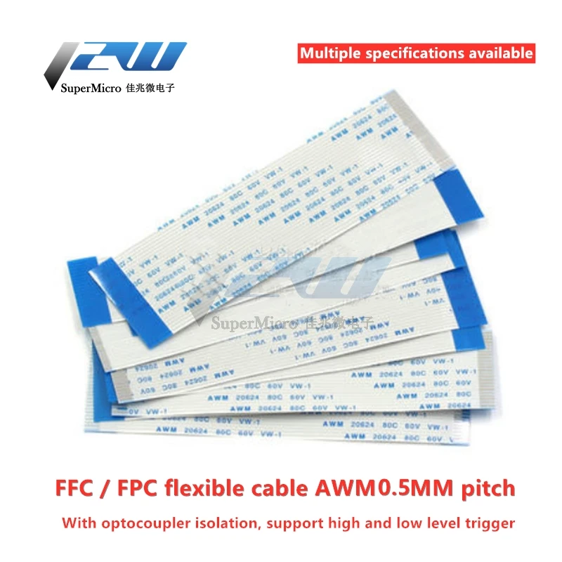 10 шт. плоский гибкий кабель с ПВХ изоляцией FFC FPC ЖК дисплей AWM 20624 80C 60V VW 1