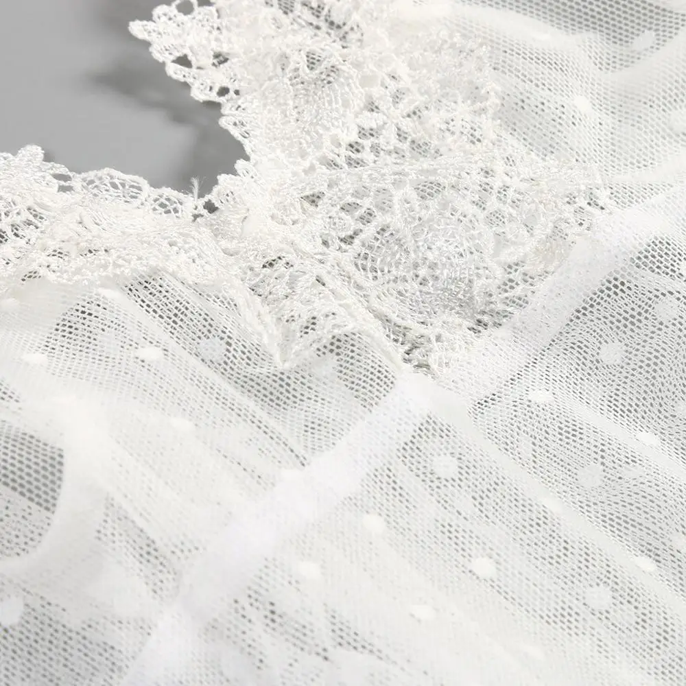 

Sexy Lingerie Womens Lace Mesh Hollow Night Dress Robes See-Through Long Maxi Underwear Babydoll Sleepwear Nightwear Sleep Dress