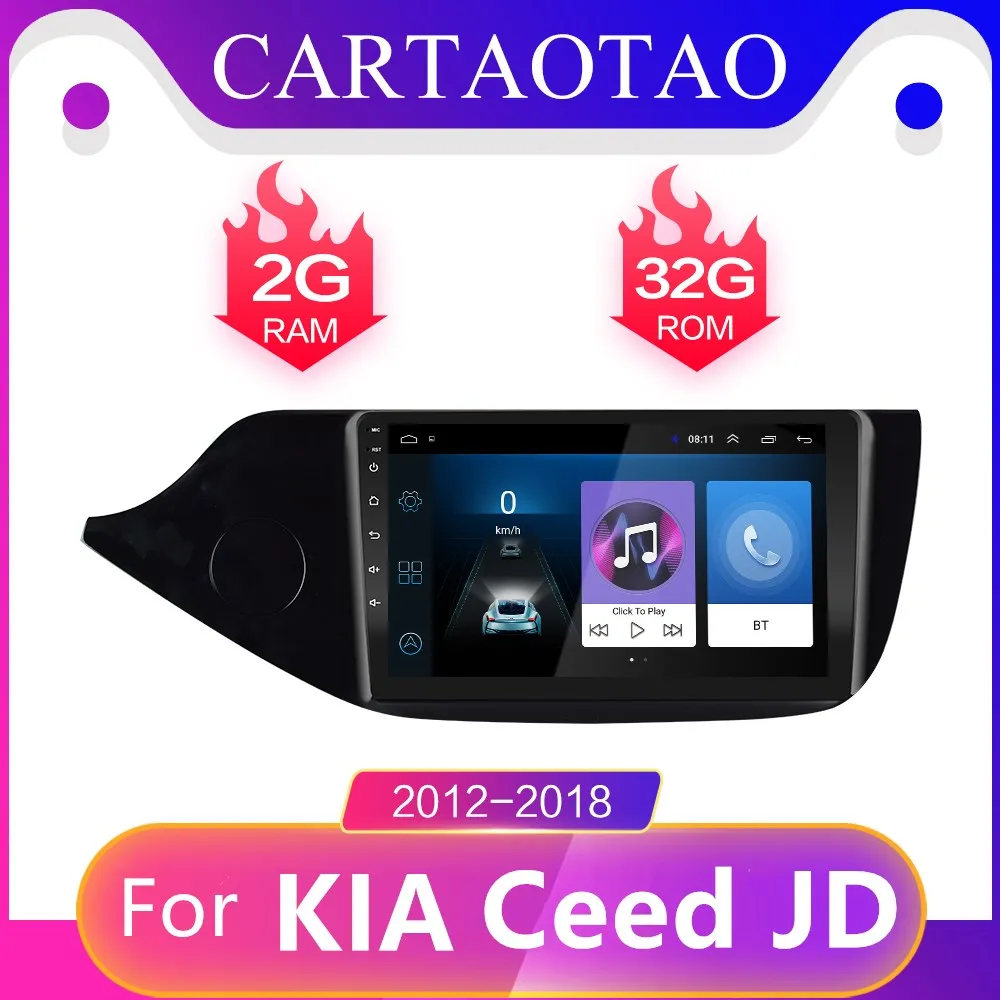 CarTaoTao 2G + 32G Android 8 1 DSP автомобильный Радио Мультимедиа Видео плеер навигация GPS для