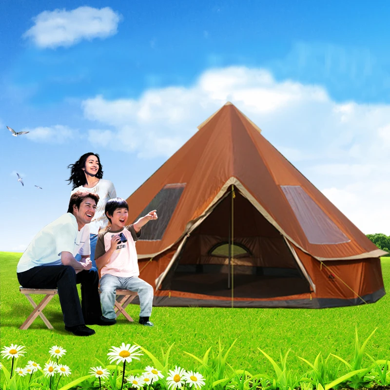 Палатка монгольская Юрта на 5 8 человек семейный навес от комаров Для Путешествий