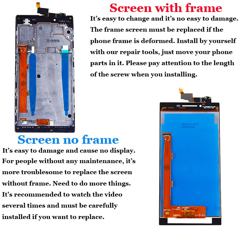 For Lenovo P70 P70-t P70t P70-A P70A LCD Display Screen Monitor Module + Touch Digitizer Sensor Panel Assembly Frame | Мобильные