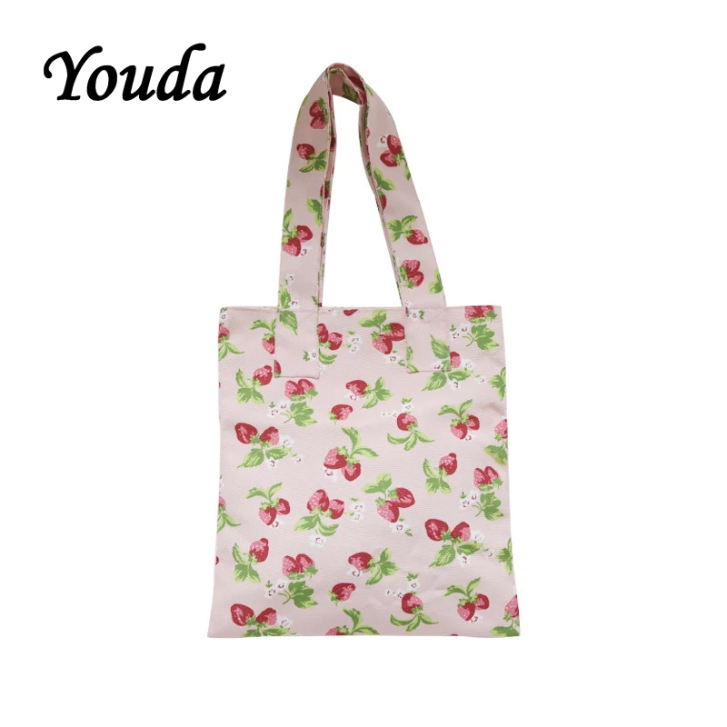 Youda 2019 новая сумка с принтом клубники для девушек портативная Большая