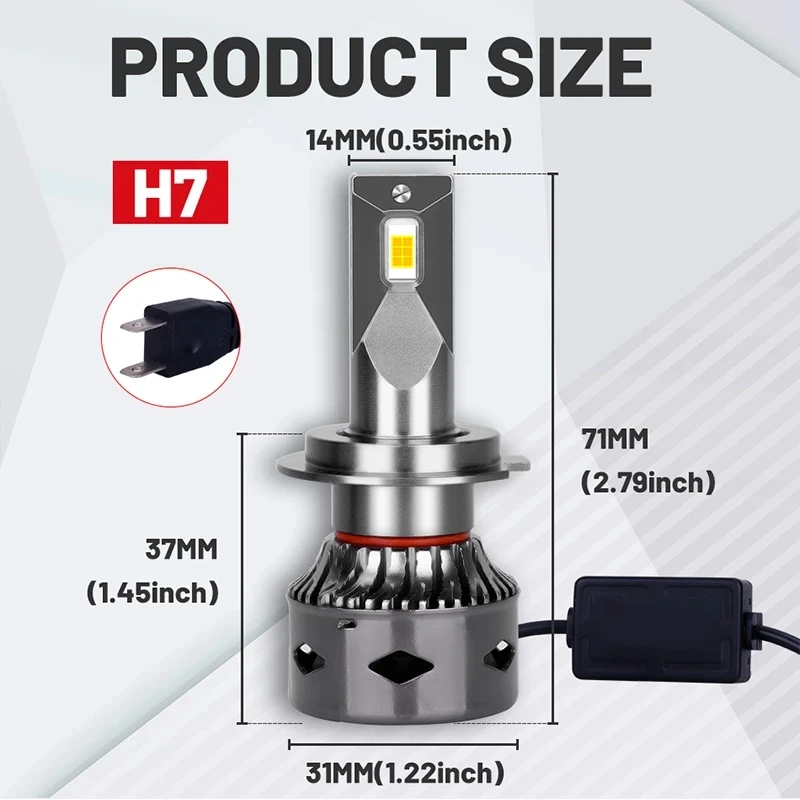 Светодиодные фары CARLITEK H7 H11 20000LM CSP Canbus без ошибок H8 H9 9005 9006 HB3 HB4 Сверхъяркие