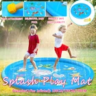 Надувной коврик для разбрызгивания воды, игровой коврик для посыпания и брызг, игровой коврик, игрушка для плавания на открытом воздухе, пляж, газон для детей 170 см