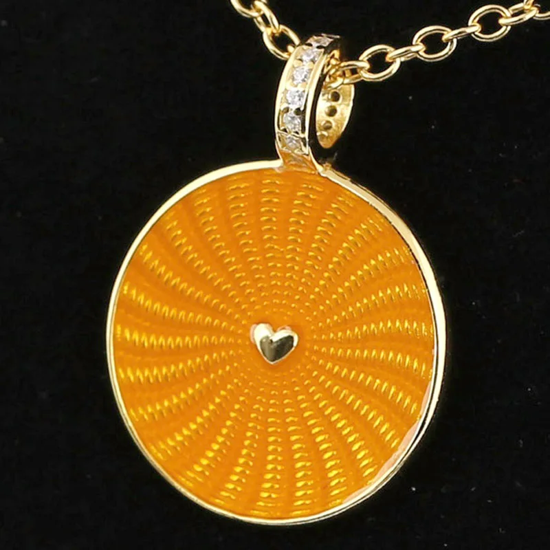 

New 925 Sterling Silver Shine Rays Of Sunshine Chain Link Necklace Fit Fashion Original Bead Charm Bracelet DIY Jewelry