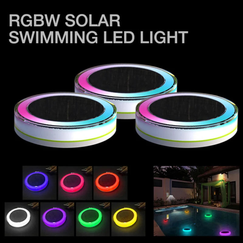 RGB светодиодный подводный ночник на открытом воздухе солнечные лампы для пруда