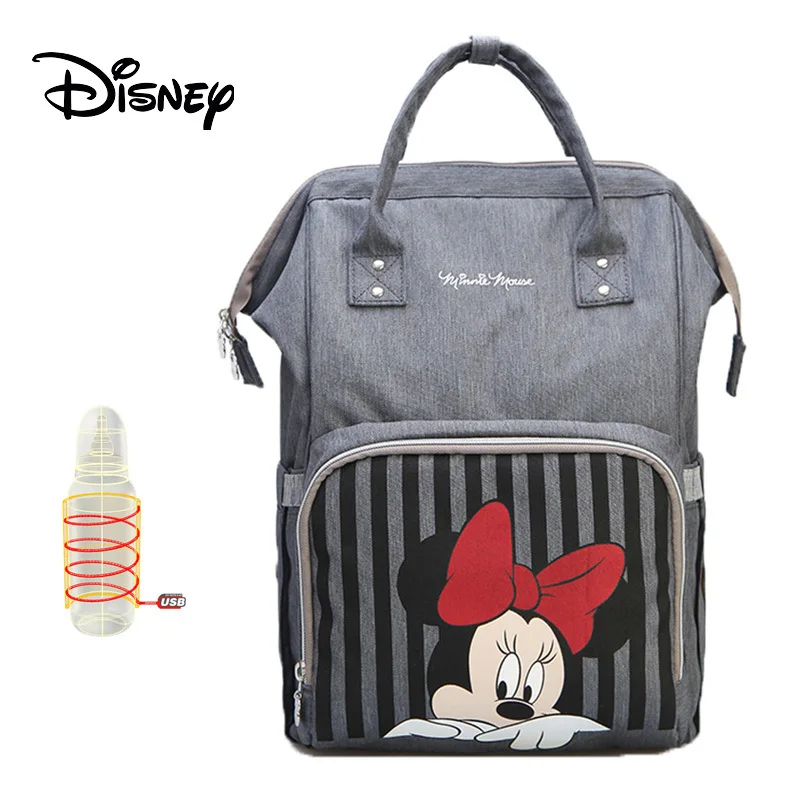 Disney Пеленки сумки Mochila Maternidade Водонепроницаемый USB по производству бутылочек для