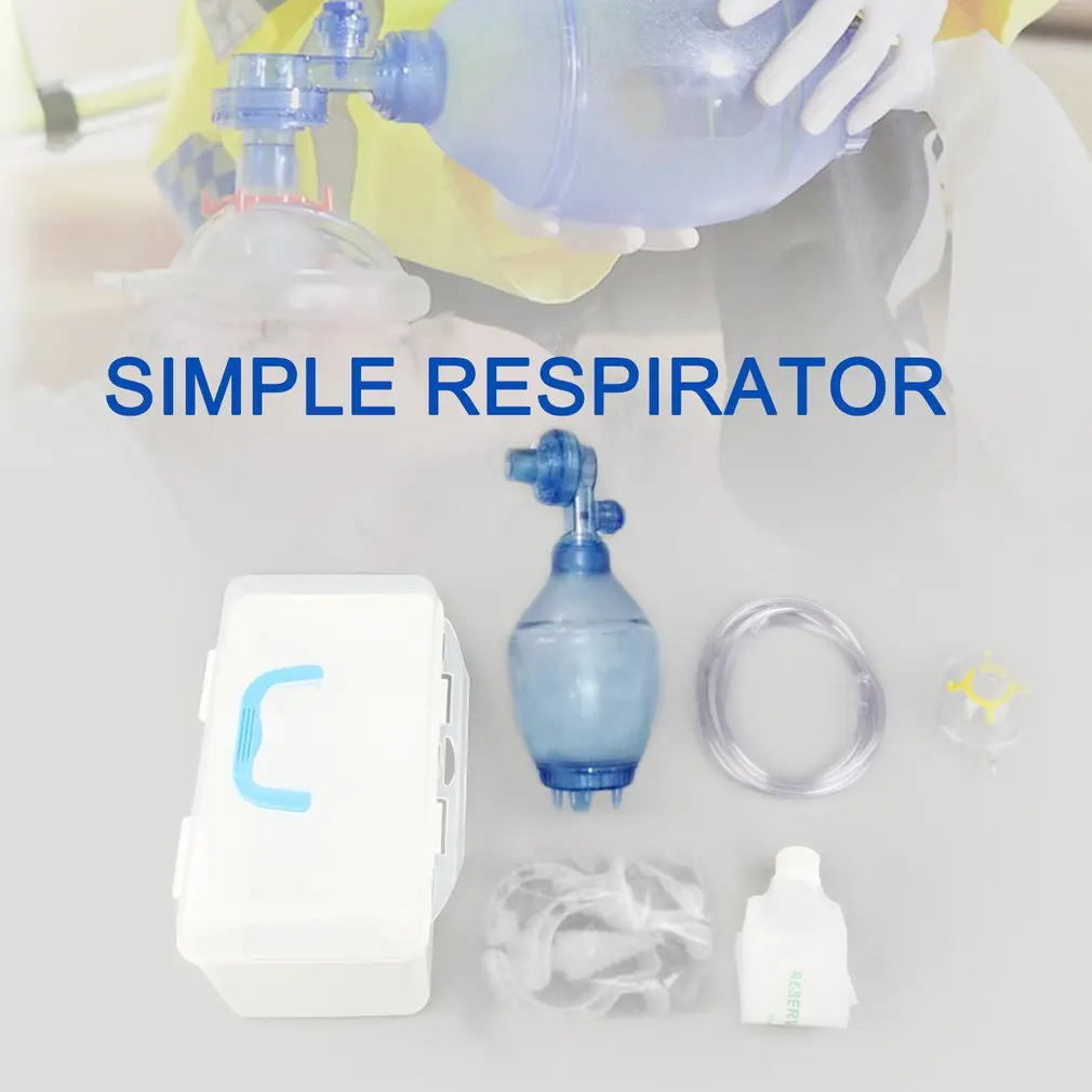 

Manual Resuscitator PVC Kid Ambu Bag + Oxygen Tube First Aid kit Oxygen Tube and Reservoir Bag PVC Bag and Transparent Mask