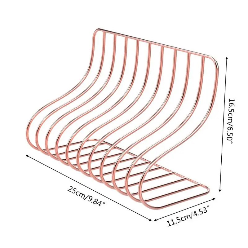 

10 Grid File Storage Shelf Book Stand Bookend Nordic Wrought Iron Organizer Holder for Home Office New