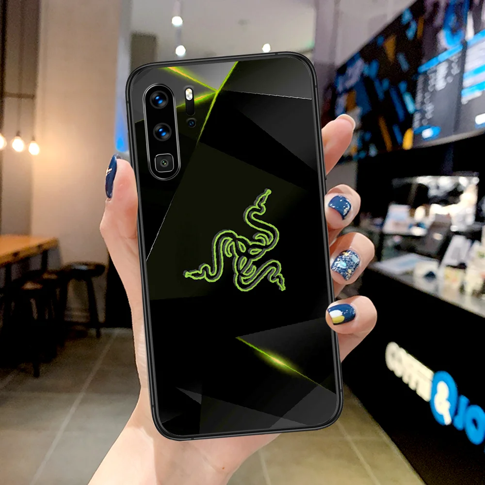 

Razer Phone Case For Huawei P Mate Smart 10 20 30 40 Lite Z 2019 Pro black Bumper Fashion Prime Luxury Shell Painting Cell