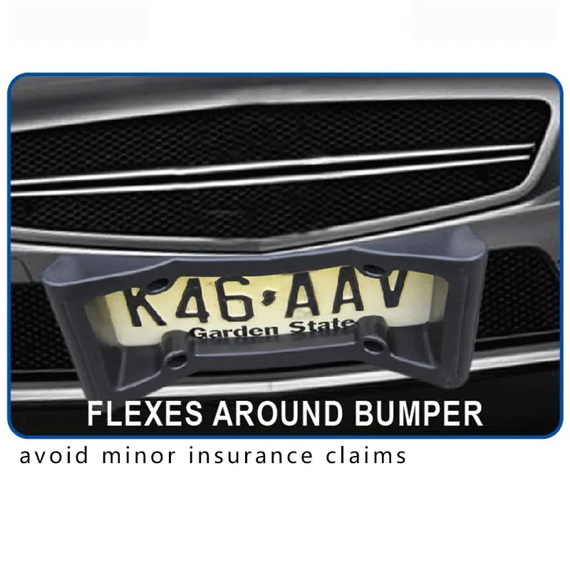 

KOQYOX Car Front Bumper Guard License Plate Frame Foam License Plate Frame Protector