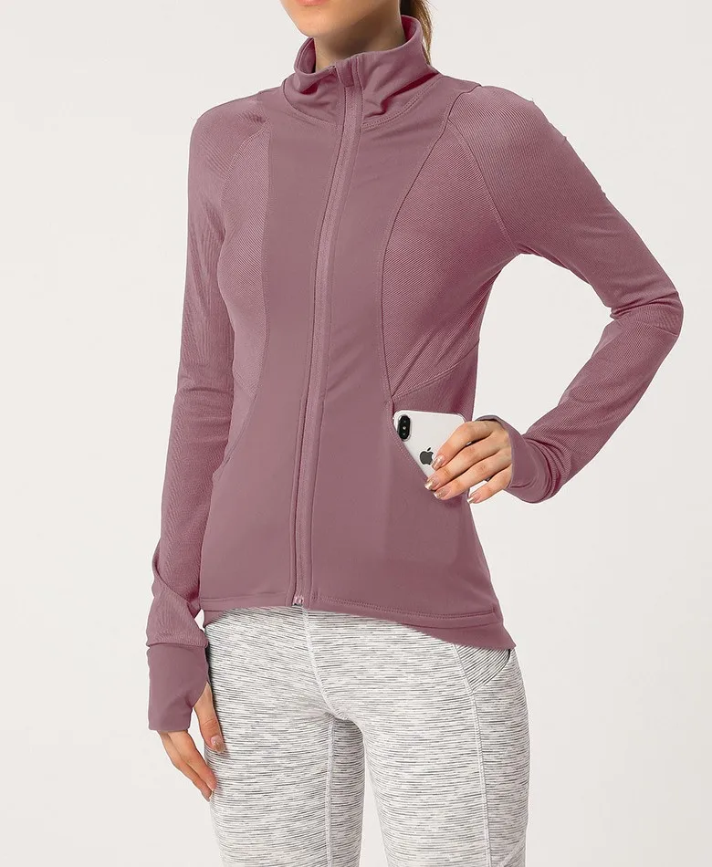 Хорошее качество для женщин Йога runing тренажерный зал фитнес тренировки куртки slim