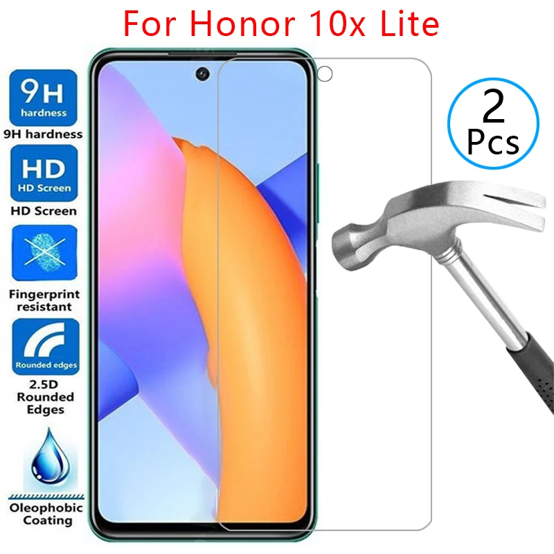 

tempered glass screen protector for honor 10x lite case cover on honer onor 10xlite 10 x x10 light 6.67 protective phone coque