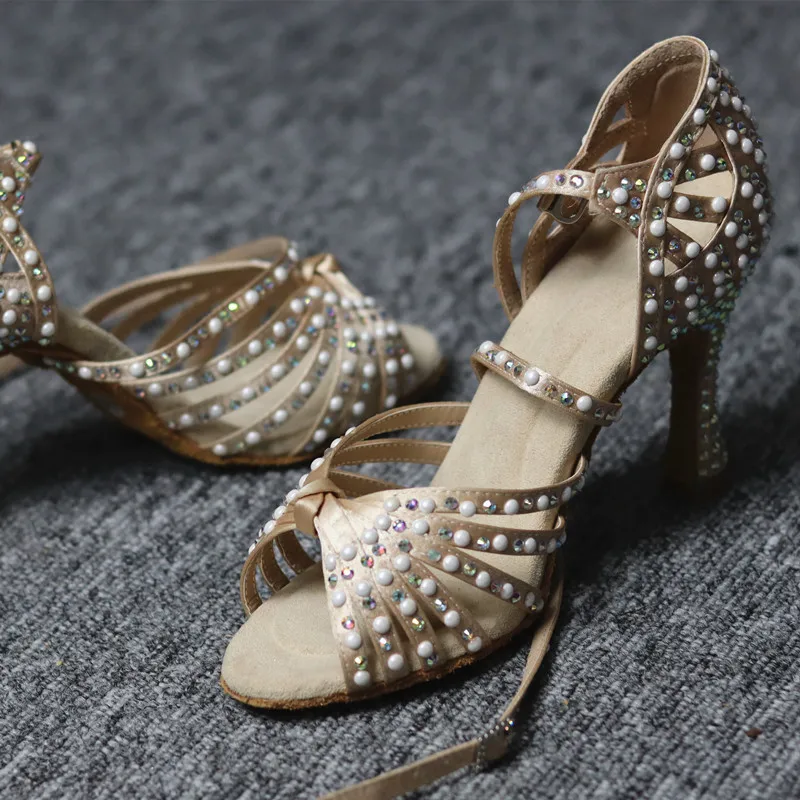 Женские туфли для латиноамериканских танцев Черные Мягкие Замшевые бальные