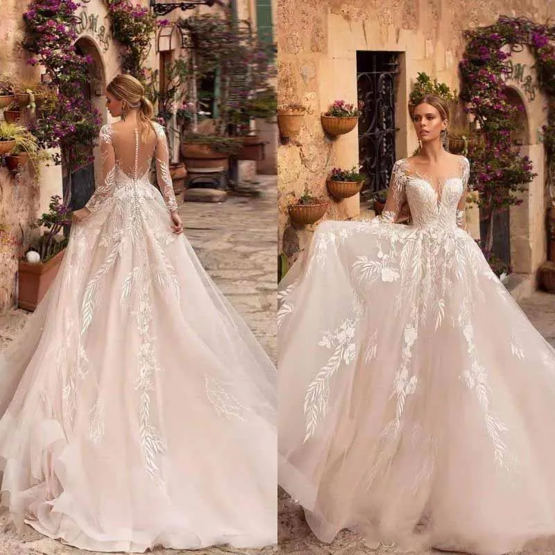 

MNGRL New Simple Wedding Dress Backless Sleeveless Design Chiffon Lace Bride Dresses Princess Dress Plus Size Tailor-made