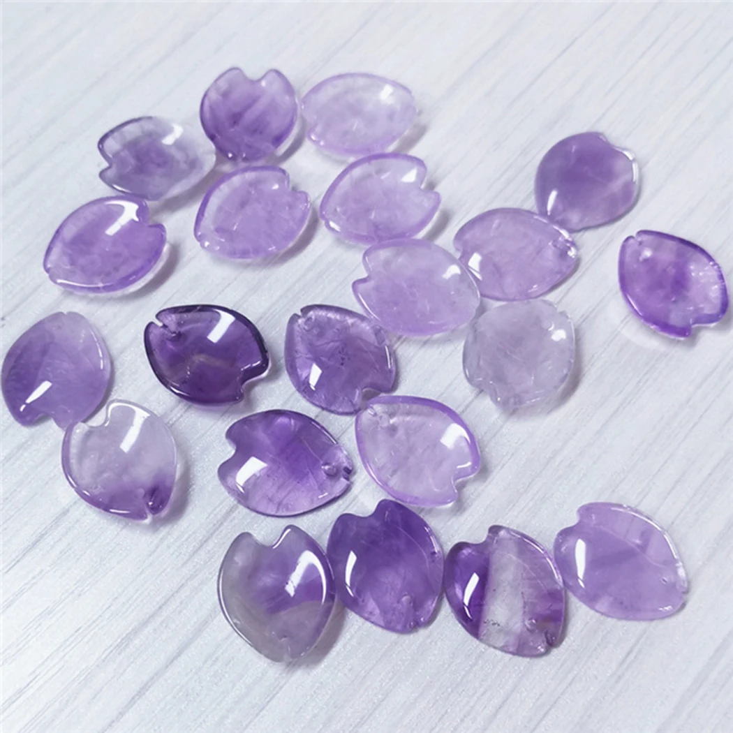 2 шт. бусины из натурального аметиста 13 х16 мм | Украшения и аксессуары