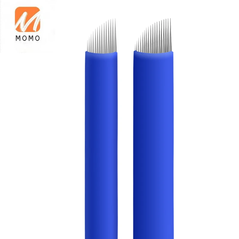 

Line Embroidery Needle Piece Line Blue Leather 14-Pin Tattoo Needle Handmade 18-Pin Wild EyebrowBlade Eyebrow Tattoo Needle Show