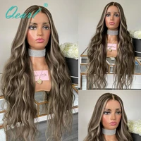 grey blonde highlights full lace wig pre plucked bleached knots ombre lace front wig 13x6 real human hair wigs remy hair qearl