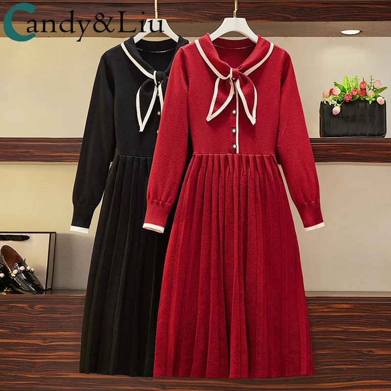 

Женское платье в стиле ретро, изящное платье с тонкой подошвой, большие размеры, Осень-зима 2020