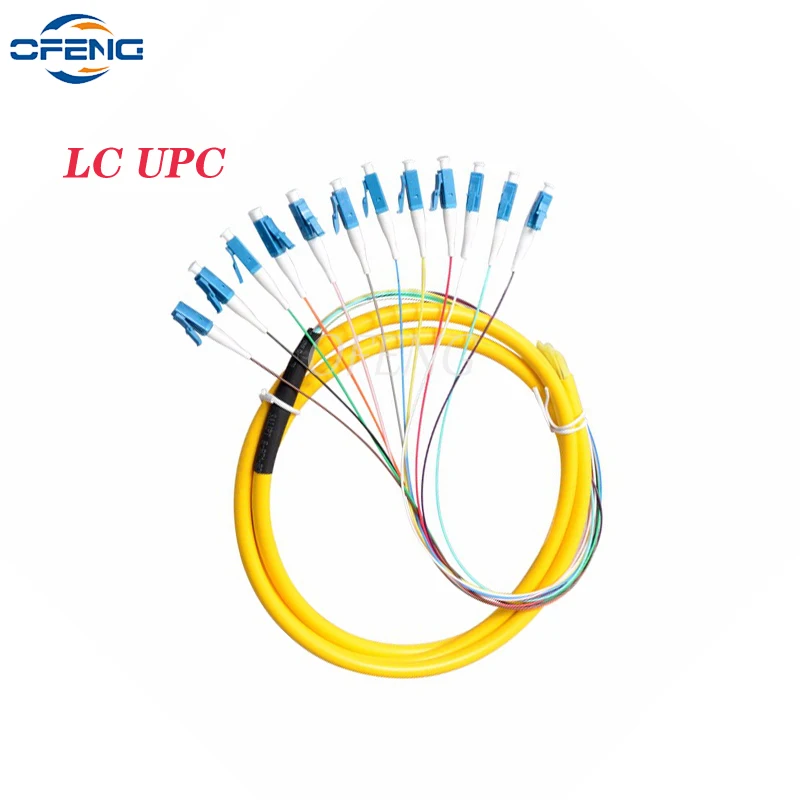 

LC/UPC 12-жильный одномодовый волоконно-оптический кабель, 1 м