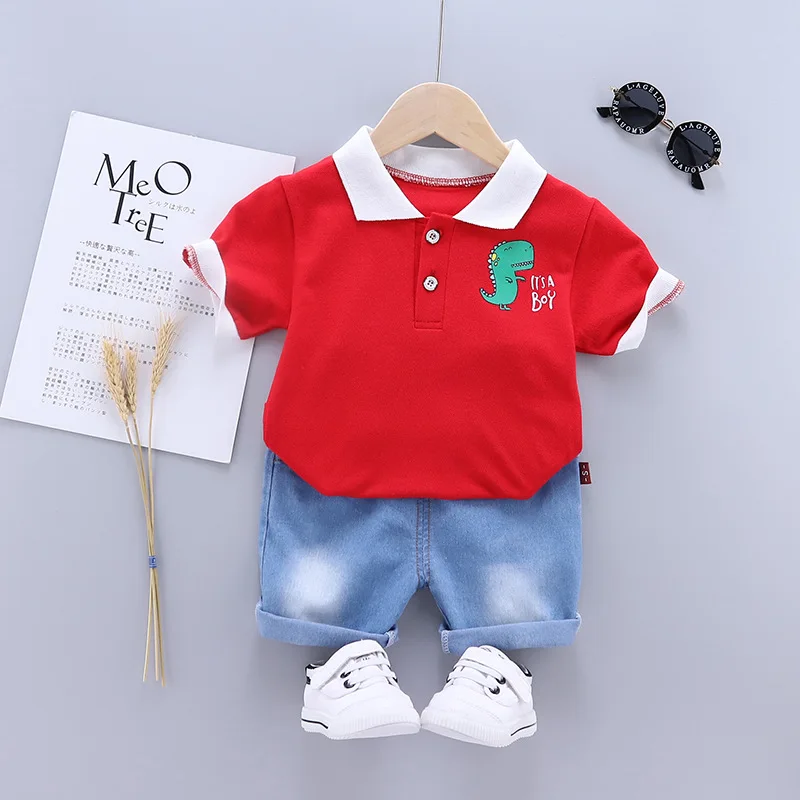 Новинка Летняя детская модная одежда Футболка с рисунком для маленьких