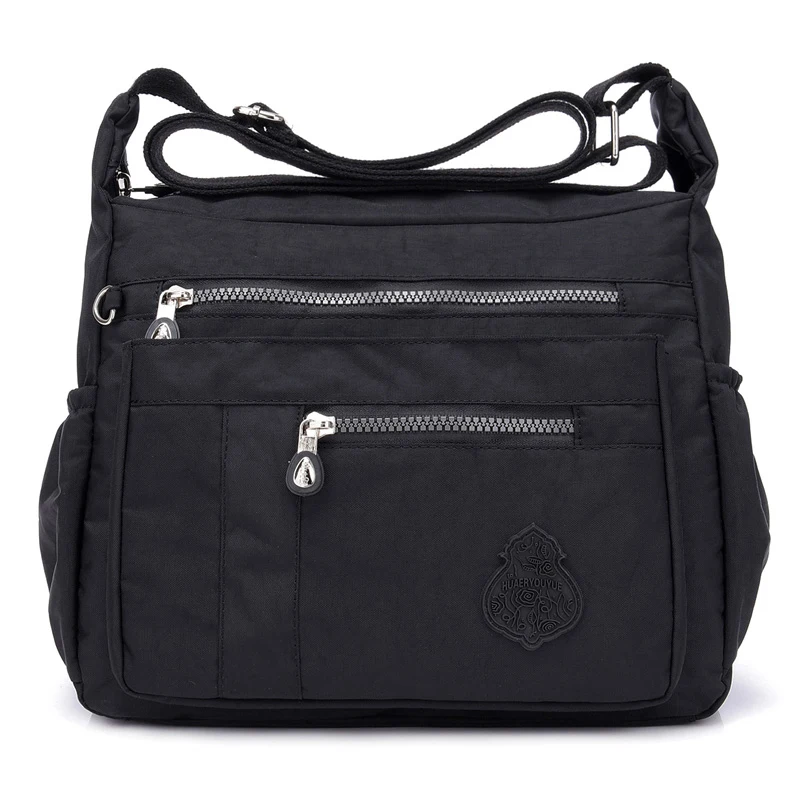 Elegant black Новые женские сумки-мессенджеры для женщин, водонепроницаемые нейлоновые сумки, женские сумки через плечо, женские сумки через плечо - Цвет: Elegant black