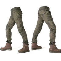 jeans mens motorcycles and fall resistant rider equipment four seasons stretch jeans army green black racing pants are on sale
