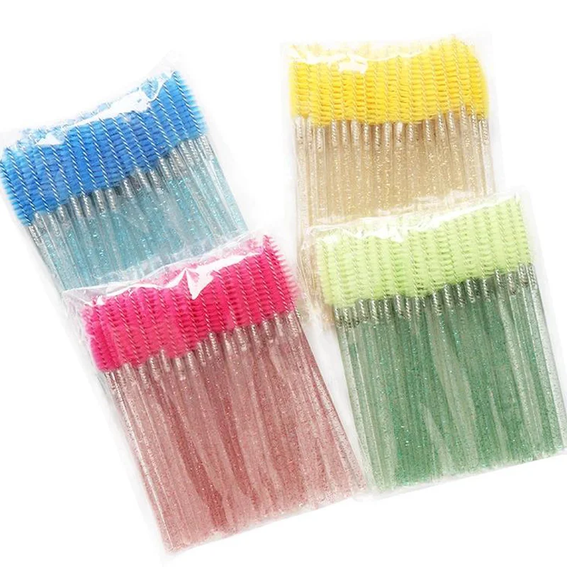 Одноразовый Кристалл щеточки с тушью для ресниц аппликатор прививания расческа