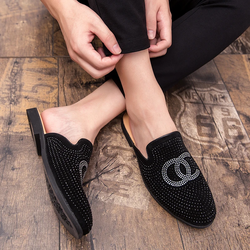 Туфли мужские полуботинки в английском стиле дышащие Лоферы для отдыха банкета