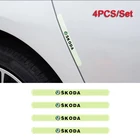 4 шт.компл. Противоударная полоса на бампер для автомобильной двери, наклейка для Skoda Octavia Karoq Kamiq Tour RS Rapid Kodiaq Superb Yeti, аксессуары