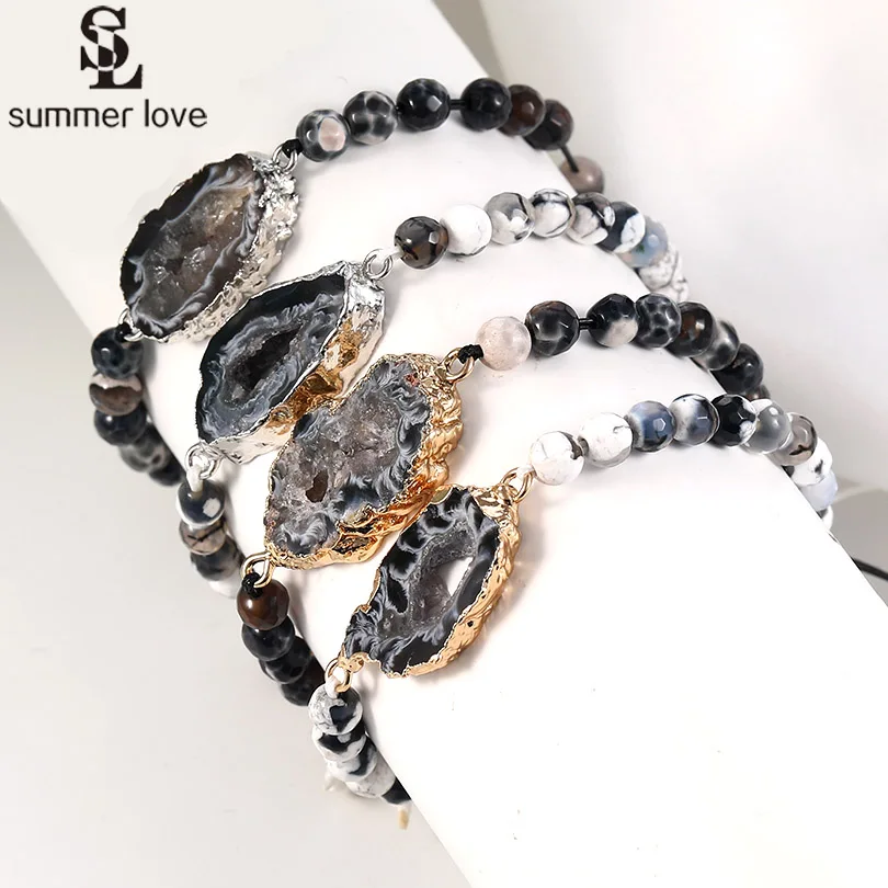 2021 трендовый натуральный камень браслет из бисера для мужчин и женщин