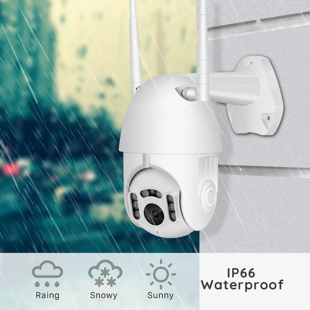 

BESDERSEC 1080P Outdoor PTZ Wifi Camera 2MP H.265 Audio Speed Dome Wireless Camera Cloud-SD Slot ONVIF Home Surveillance IP Cam