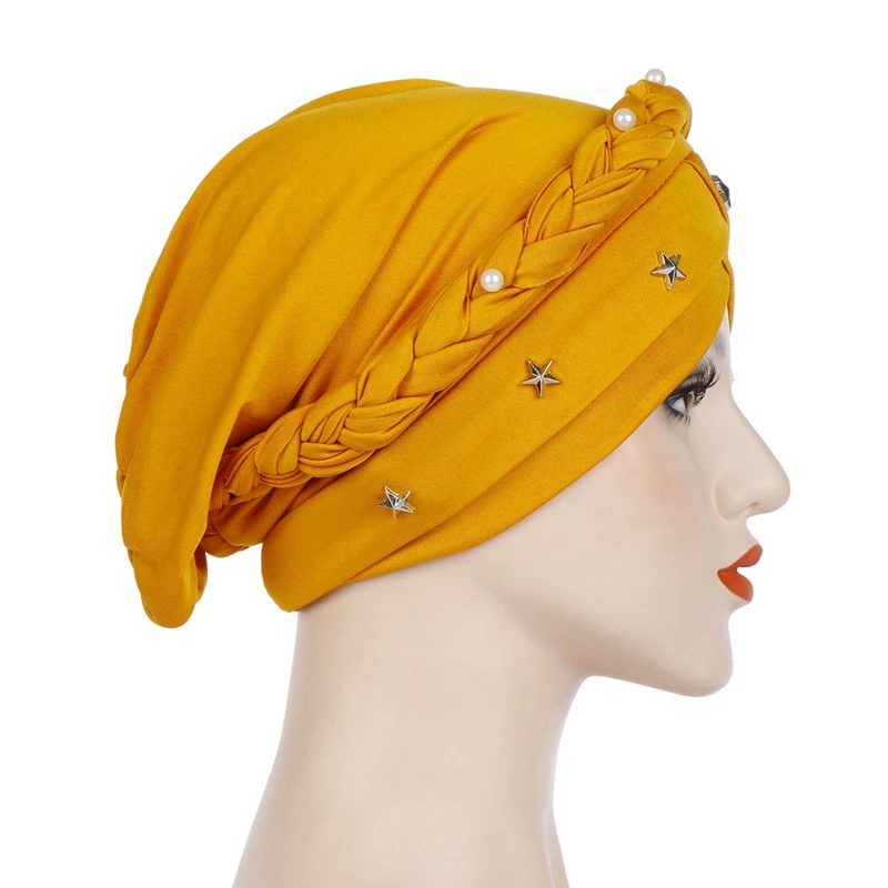 Новые бисерные плетеные шапочки под хиджаб весенне-осенняя мусульманская