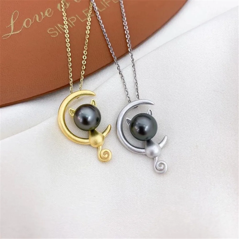 

DIY аксессуары жемчужные S925 стерлингового серебра тональный крем, четки основа Подвески Пустой Поддержка для женщин ювелирные изделия делая...