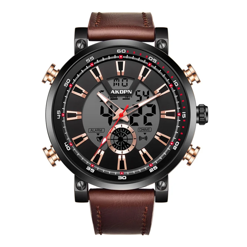 

2021AKDPN Men's Watch Fashion Luminous Calendar Chronograph Electronic Waterproof Sports Business Clock Relogio Masculino