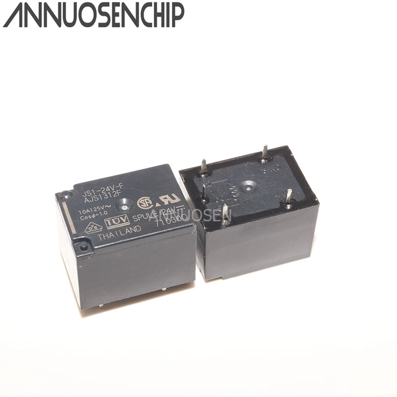 5Pcs JS1-24V-F AJS1312F 24V 5Pin 10A 125V новое оригинальное реле