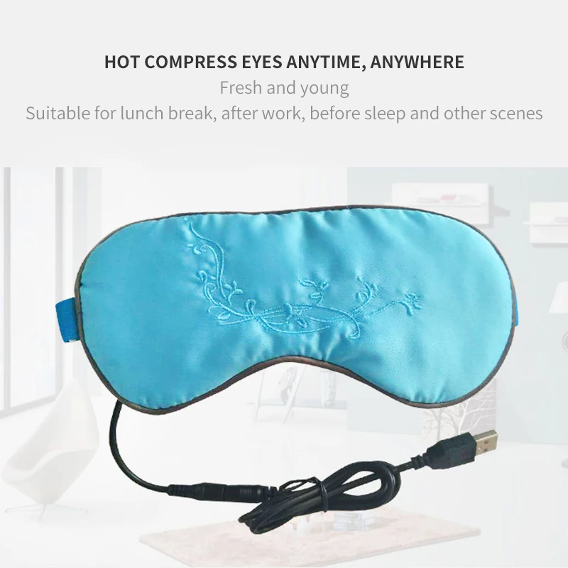 Паровой массажер для глаз с подогревом через USB маска век лаванды защитой от