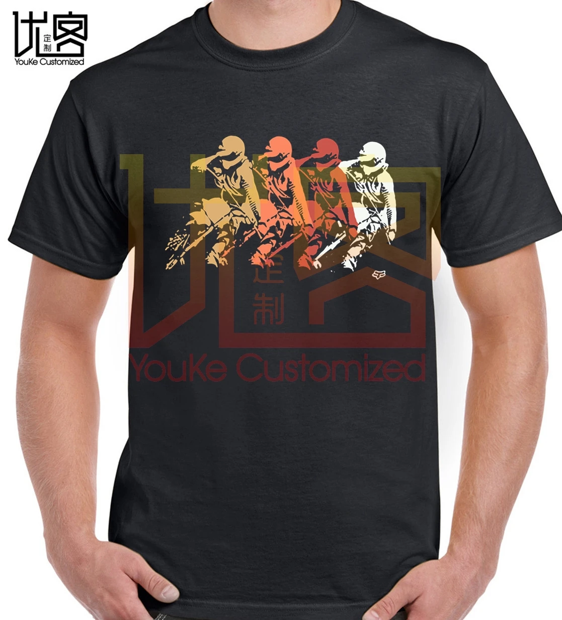 Мужская футболка с логотипом Fox Racinger TeeBlack все размеры s 2019 модная брендовая