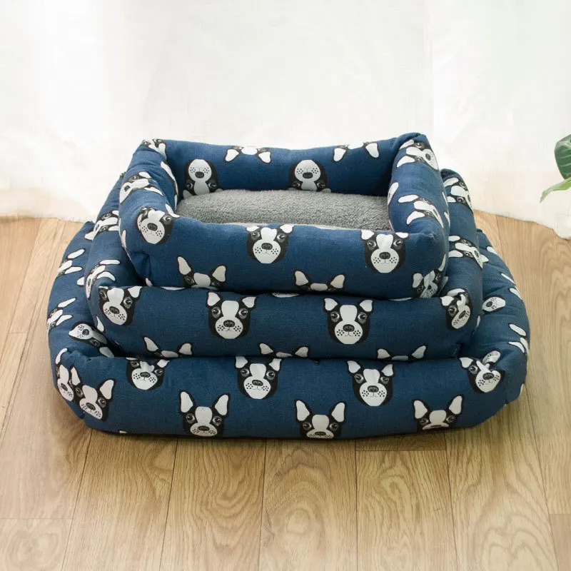 

Four Seasons Available Cartoon Dog Bed Pet Nest Simple Cat Sofa Cushion Soft and Machineable Pet Sleeping Supplies