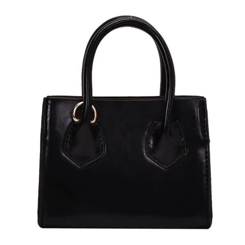 

Solid color Mini Square Tote bag 2020 Fashion New High quality PU Leather Women's Designer Handbag Lovely Shoulder Messenger Bag