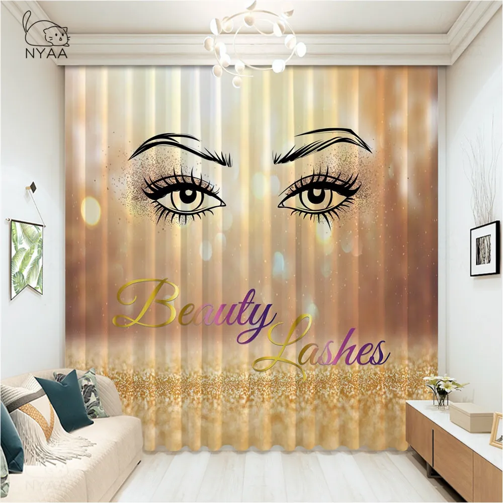 Трендовые розовые золотые ресницы занавески для спальни товары девочек предметы