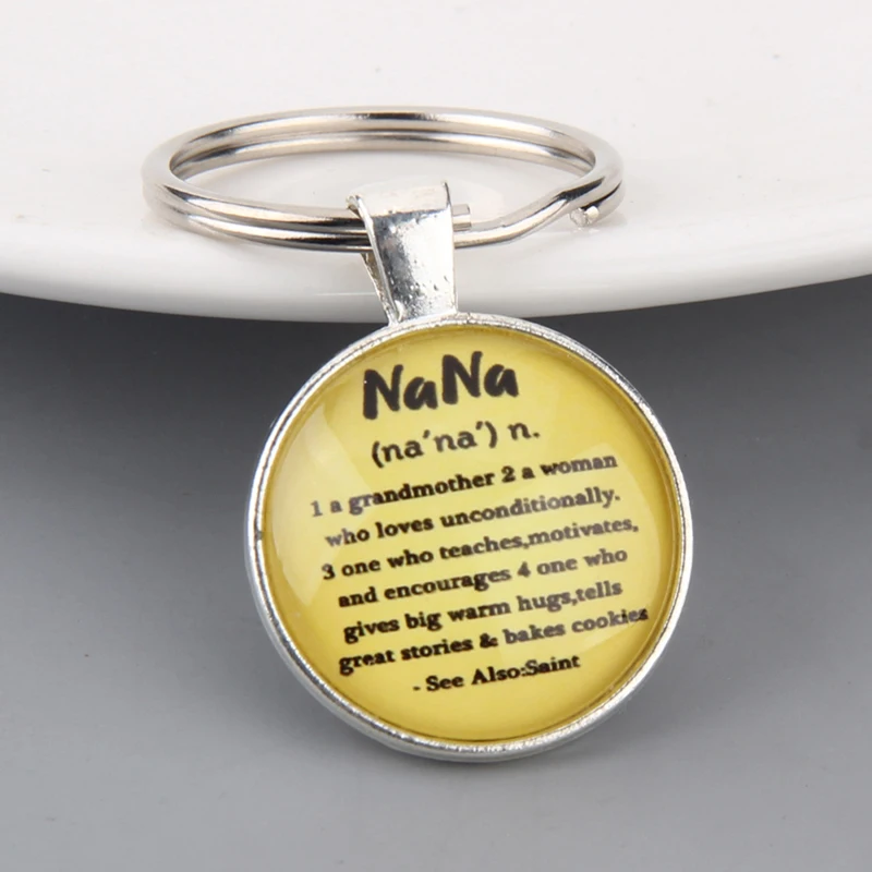 Time Gem кабошон ювелирный брелок именной персональный кулон подарок Nana семейная