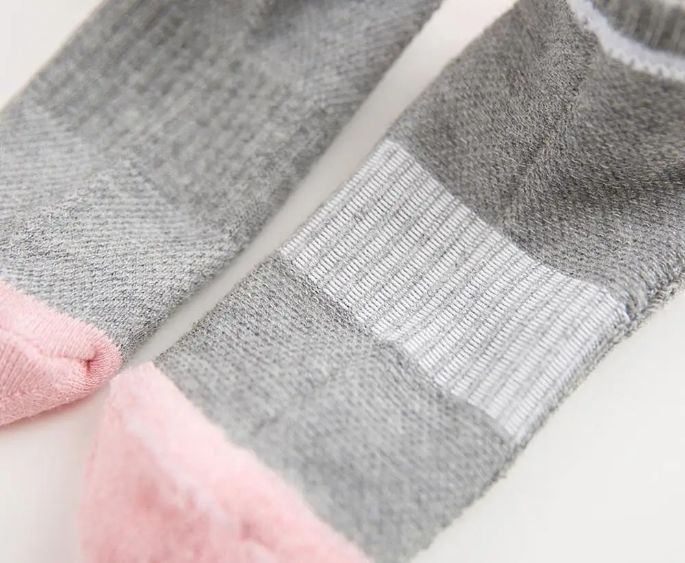 

5Pairs/Lot Cotton Women Socks Sport Half Terry Color Solid Spring Autumn Fashion Female Breathable Short Ankle